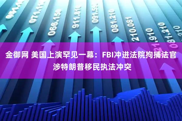 金御网 美国上演罕见一幕：FBI冲进法院拘捕法官 涉特朗普移民执法冲突